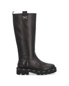 Zwarte leren laarzen voor Valentijn