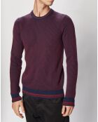 Pull 100% Coton Bio Sicolor bordeaux