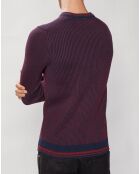 Pull 100% Coton Bio Sicolor bordeaux