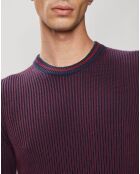 Pull 100% Coton Bio Sicolor bordeaux