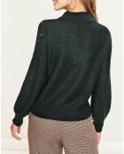 Pull en Laine & Mohair mélangés Palmo brillant vert foncé