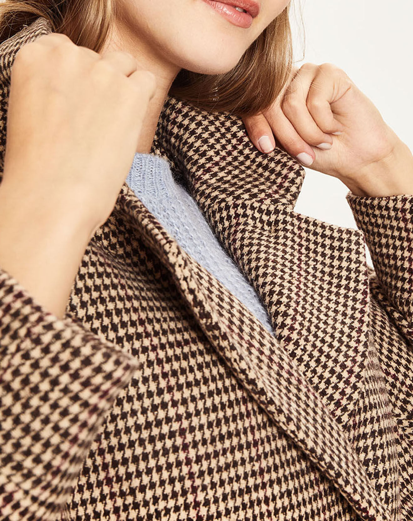 manteau pied poule
