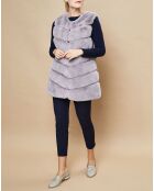 Gilet long en Fausse Fourrure gris