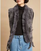 Gilet en Fausse Fourrure Bea gris