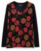 Top Fleur black