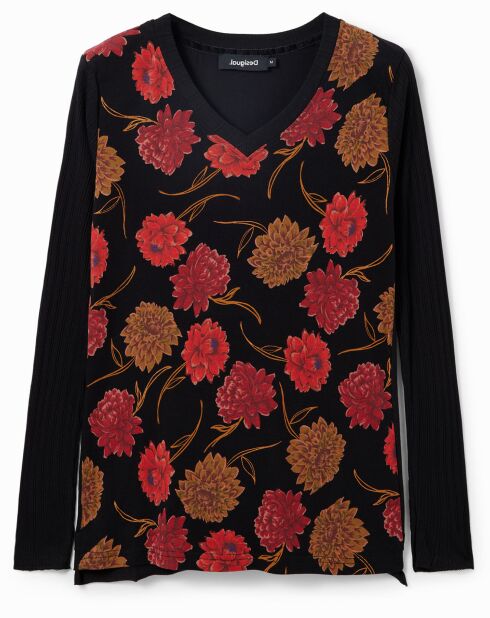 Top Fleur black