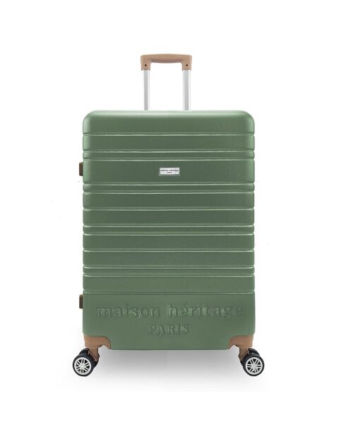 Valise Cabine 4 roues doubles Madeleine 50 cm vert kaki