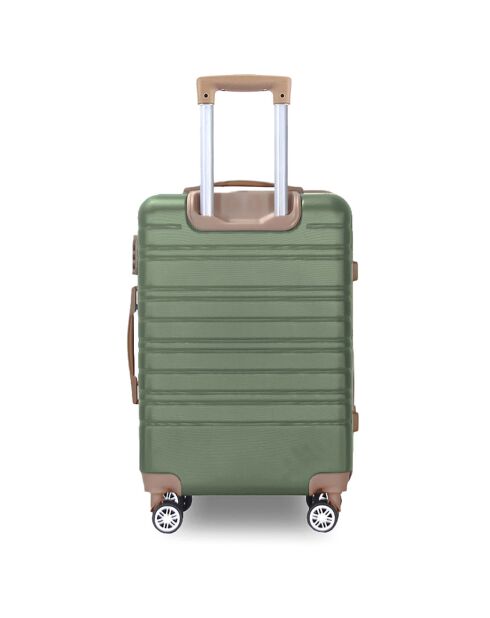 Valise Cabine 4 roues doubles Madeleine 50 cm vert kaki