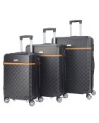 3 Valises 4 roues doubles Odeon 55/65/75 cm noires