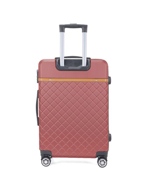 Valise Moyen Séjour 4 roues doubles Odeon 65 cm rouge bordeaux