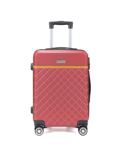 Valise Cabine 4 roues doubles Odeon 55 cm rouge bordeaux