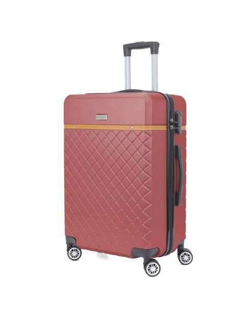 Valise Cabine 4 roues doubles Odeon 55 cm rouge bordeaux