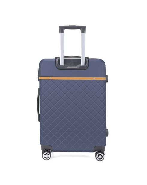 3 Valises 4 roues doubles Odeon 55/65/75 cm bleu marine