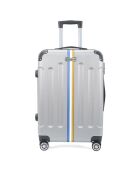 Valise Cabine 4 roues doubles Rivoli 55 cm argentée