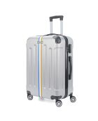 Valise Cabine 4 roues doubles Rivoli 55 cm argentée