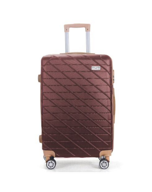 Valise Cabine 4 roues doubles Saint-Germain 55 cm rouge bordeaux