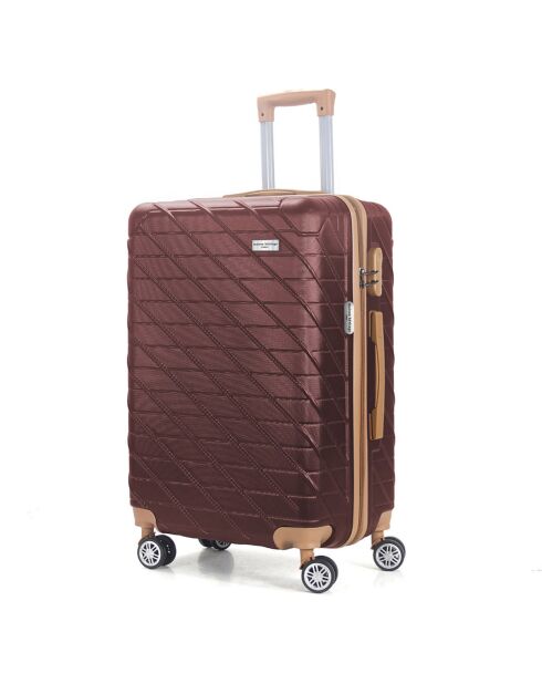 Valise Cabine 4 roues doubles Saint-Germain 55 cm rouge bordeaux