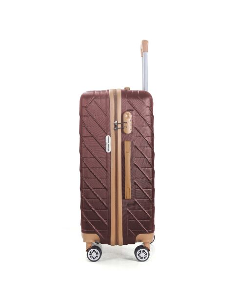 Valise Cabine 4 roues doubles Saint-Germain 55 cm rouge bordeaux