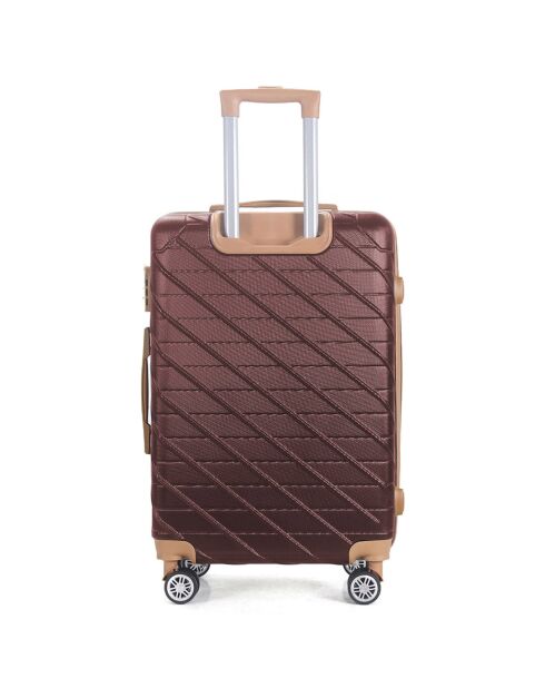 Valise Cabine 4 roues doubles Saint-Germain 55 cm rouge bordeaux