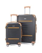 2 Valises 4 roues doubles Trocadéro 65/75 cm noires
