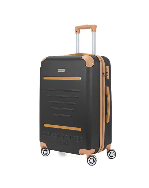 Valise Moyen Séjour 4 roues doubles Trocadéro 65 cm noire