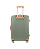 2 koffers 4 dubbele wielen Trocadero 65/75 cm kaki groen