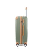 2 koffers 4 dubbele wielen Trocadero 55/75 cm kaki groen