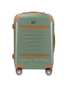 2 koffers 4 dubbele wielen Trocadero 55/75 cm kaki groen