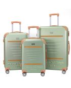 3 maletas 4 ruedas dobles Trocadero 55/65/75 cm verde caqui