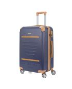 2 Valises 4 roues doubles Trocadéro 65/75 cm bleu marine
