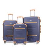 3 koffers 4 dubbele wielen Trocadero 55/65/75 cm marineblauw