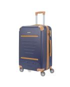 Trocadero Mittelgroßer Reisekoffer mit 4 Doppelrollen, 65 cm, marineblau