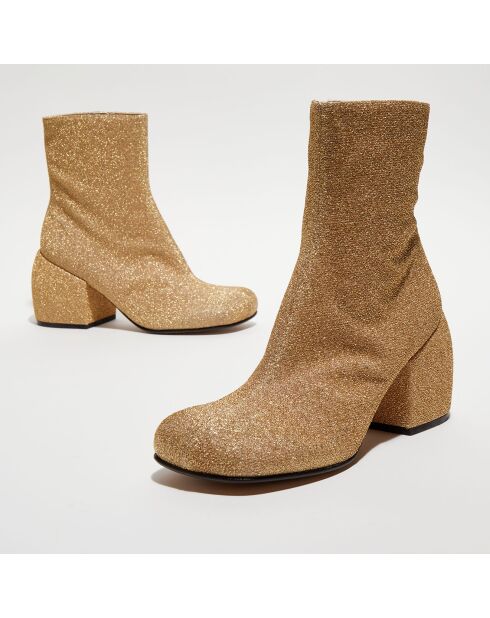 Bottines Aria dorées - Talon 7,5 cm