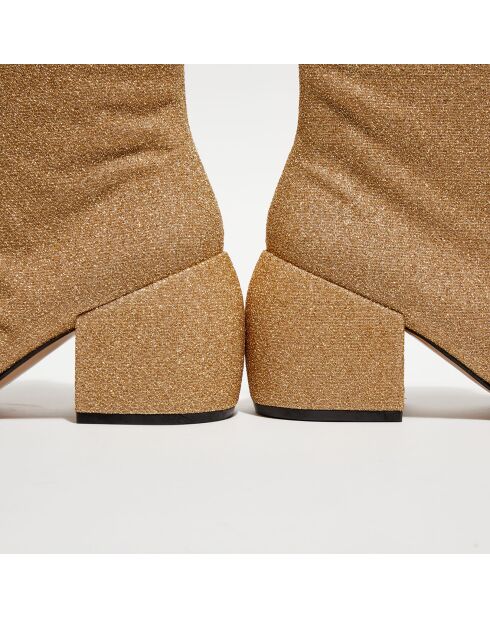 Bottines Aria dorées - Talon 7,5 cm
