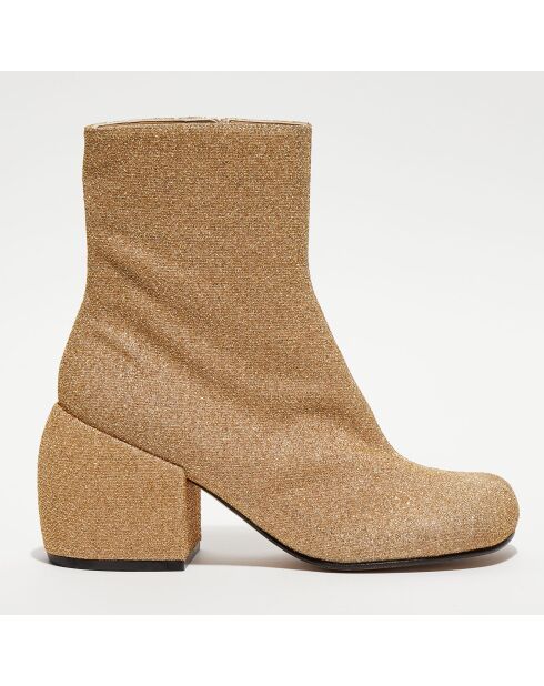Bottines Aria dorées - Talon 7,5 cm