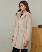 Manteau en Fausse Fourrure Manon beige