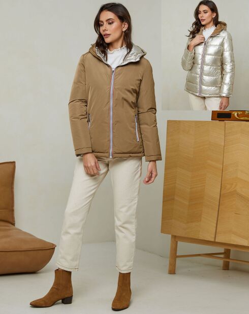 Doudoune Charlotte taupe
