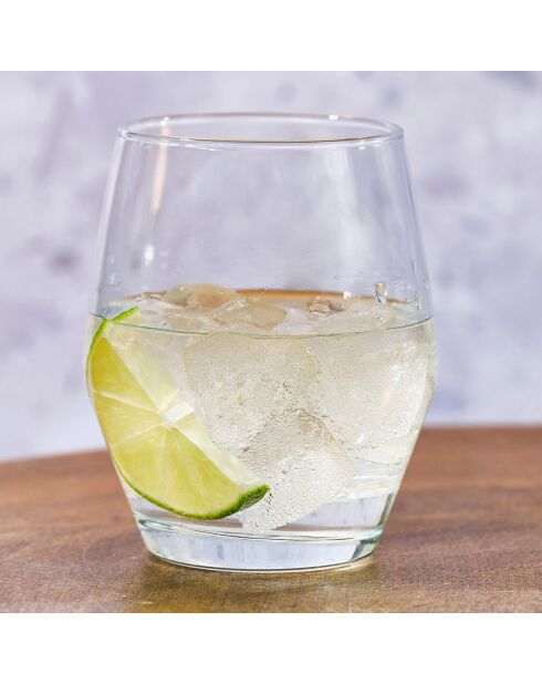 3 bicchieri trasparenti stile - 37cl