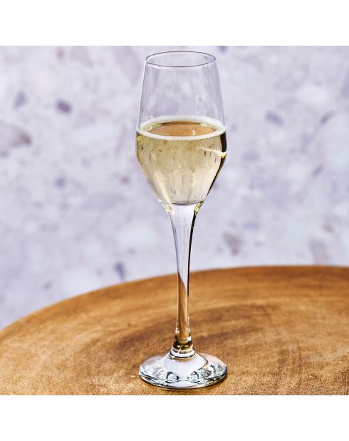 3 Flutes à Champagne Style transparentes -  23cl