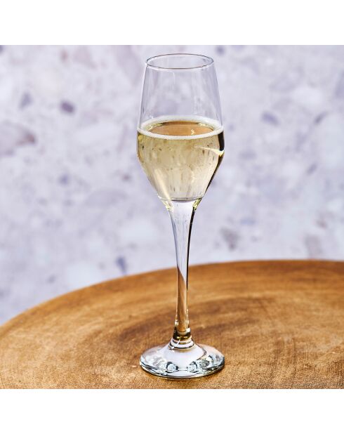3 Flutes à Champagne Style transparentes -  23cl