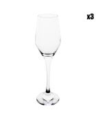 3 Flutes à Champagne Style transparentes -  23cl