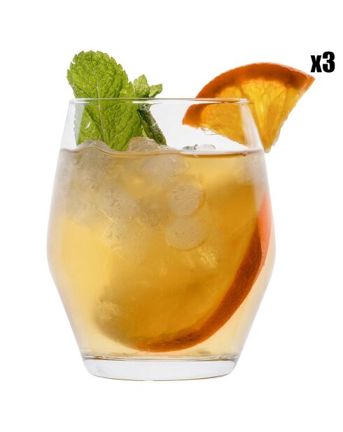 3 bicchieri trasparenti stile - 37cl