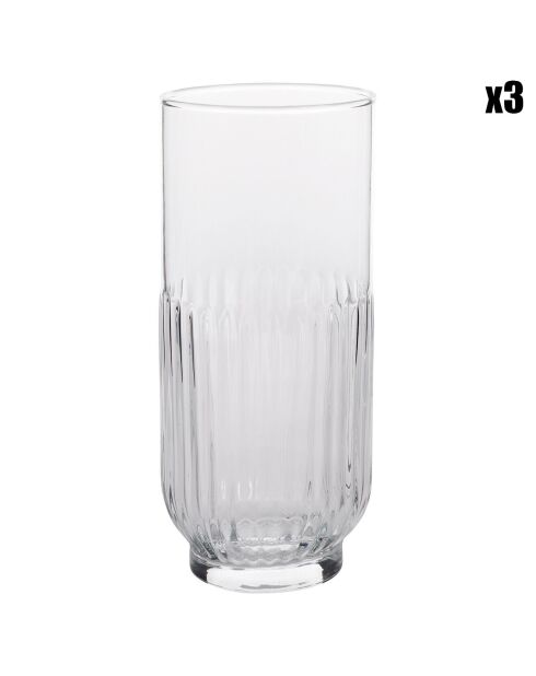 3 Gobelets Martin transparents - 39cl