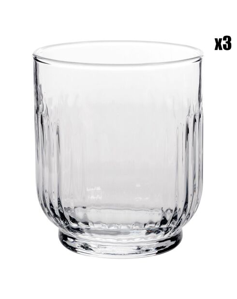 3 Gobelets Martin transparents - 33cl