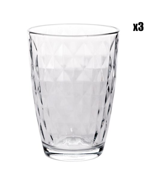3 Gobelets Mirror transparents - 39cl