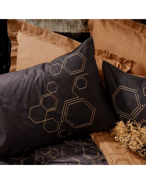 Parure housse de couette Dawn noire