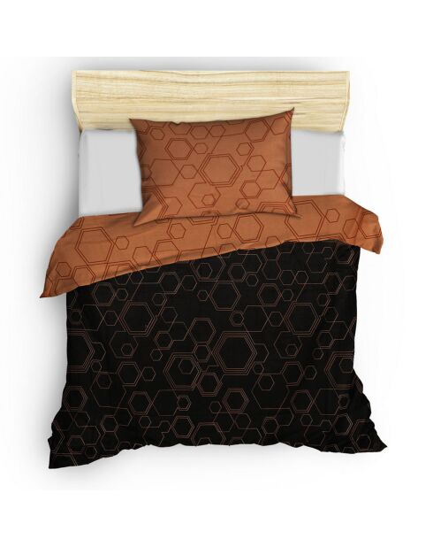 Parure housse de couette Dawn noire