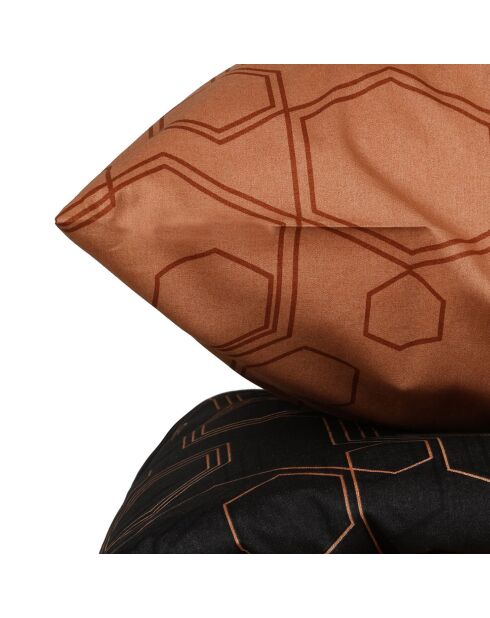 Parure housse de couette Dawn noire