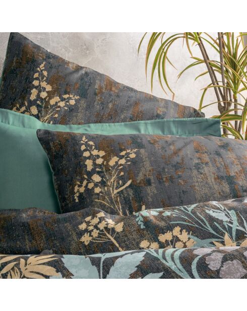 Parure housse de couette en satin de coton Clorasa multicolore