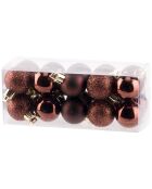 20 Boules de Noel chocolat - D.3 cm